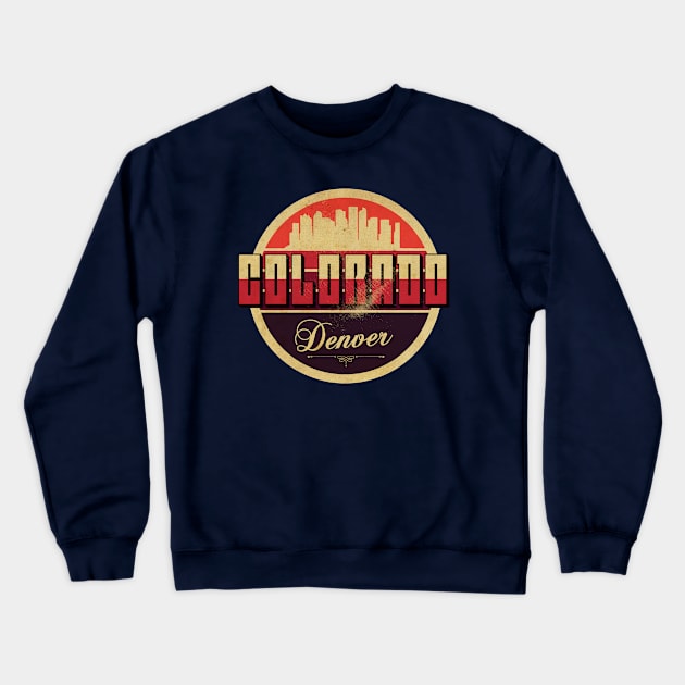 Vintage Colorado Denver Crewneck Sweatshirt by CTShirts